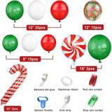 153pcs Christmas Balloon Garland Kit Red White Green Party Decor