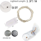 6 Pack Battery Operated Fairy Lights 3.3FT 10 LED Silver Wire Firefly String Lights for Mason Jars DIY Crafts Wedding Party Centerpiece Christmas Table Decoration Mini Twinkle Lights