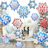 16Pcs Winter Snowflake Foil Balloons for Birthday Wedding Christmas Party