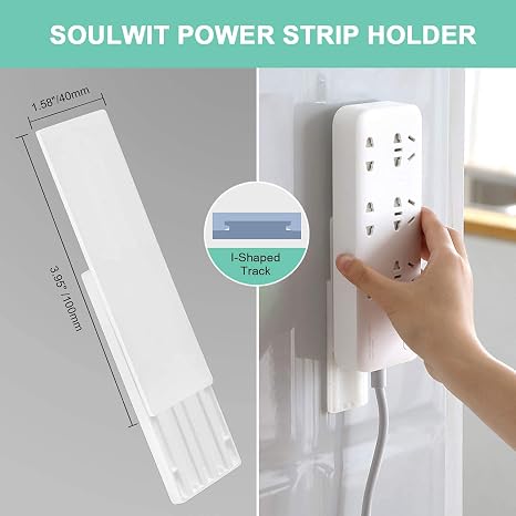 5-Pack Self Adhesive Power Strip Holder Wall Mount Cable Management Organizer
