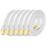 Cat 7 Ethernet Cable 10Ft 6 Pack Shielded,Flat Ethernet Patch Cables - High Sp