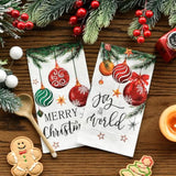 100 Christmas Disposable Paper Decorative Guest Napkins, Xmas Balls For Party Lunch Dinner Kitchen Bathroom
