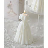 Wedding Dress Aesthetic Scented Candle,120G Handmade Bride Shape Soy Wax Aroma Decorative Art Candle For Table Photo Prop Valentine'S Day Wedding Birthday,Prefect Gift For Meditation Stress
