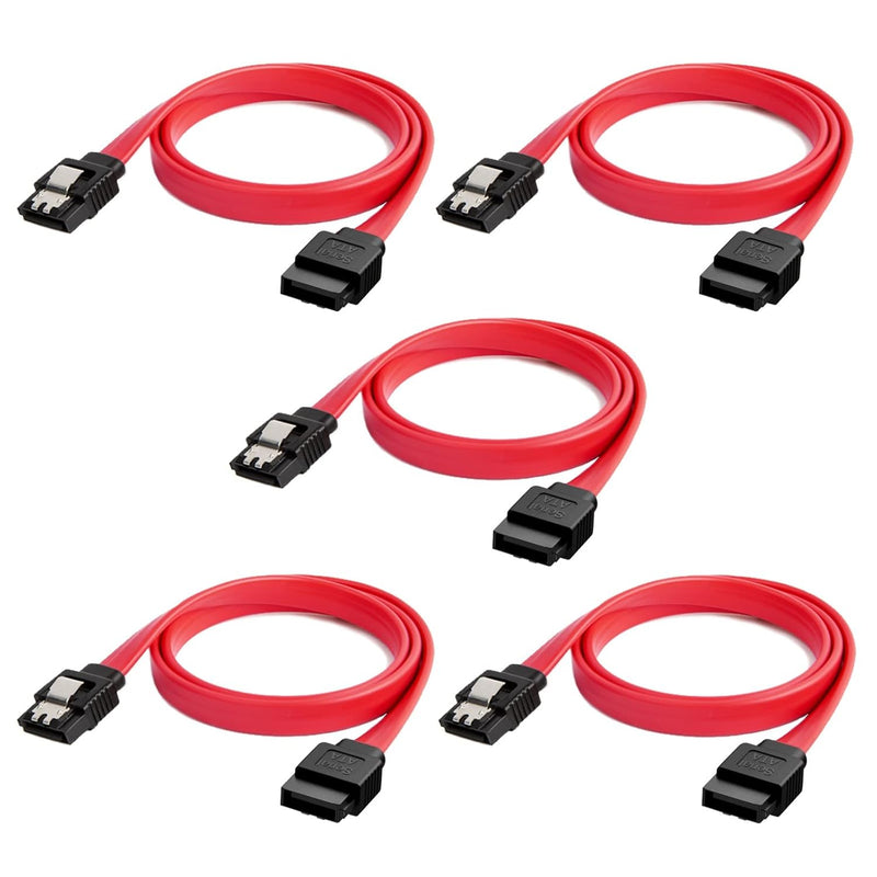 CableCreation SATA III Cable, [5-Pack] 18-inch SATA III 6.0 Gbps 7pin Female t