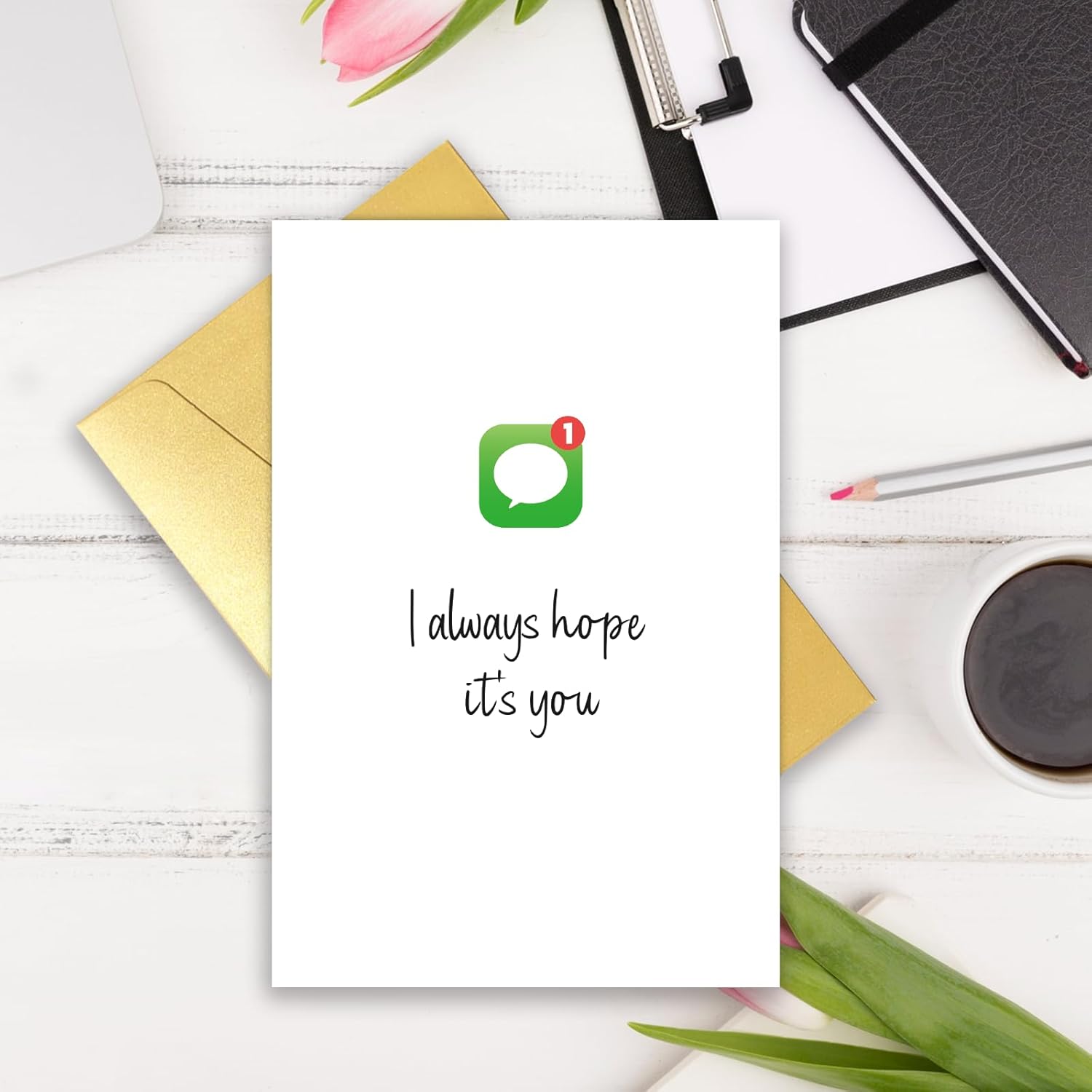 Long Distance Valentines Day Card Gift For Boyfriend Girlfriend Husband Wife Partner, Cute Anniversary Love Card For Him Her, Messages From You Cards, Long Distance Miss You Gift, Romantic Miss You Cards - Hope Is You