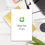 Long Distance Valentines Day Card Gift For Boyfriend Girlfriend Husband Wife Partner, Cute Anniversary Love Card For Him Her, Messages From You Cards, Long Distance Miss You Gift, Romantic Miss You Cards - Hope Is You