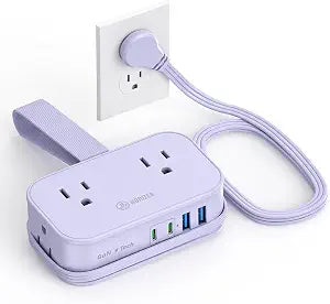 10-in-1 Cruise Approved Travel Power Strip 20W USB-C Portable Charging Station