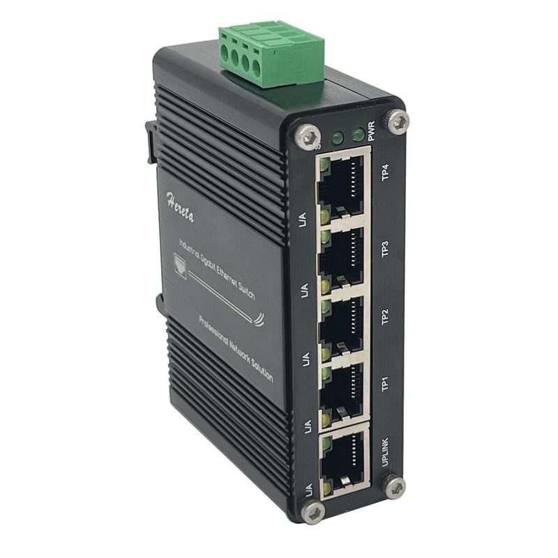 Hardened Industrial Gigabit Ethernet Switch 5-Port Mini Industrial Switch 10/1