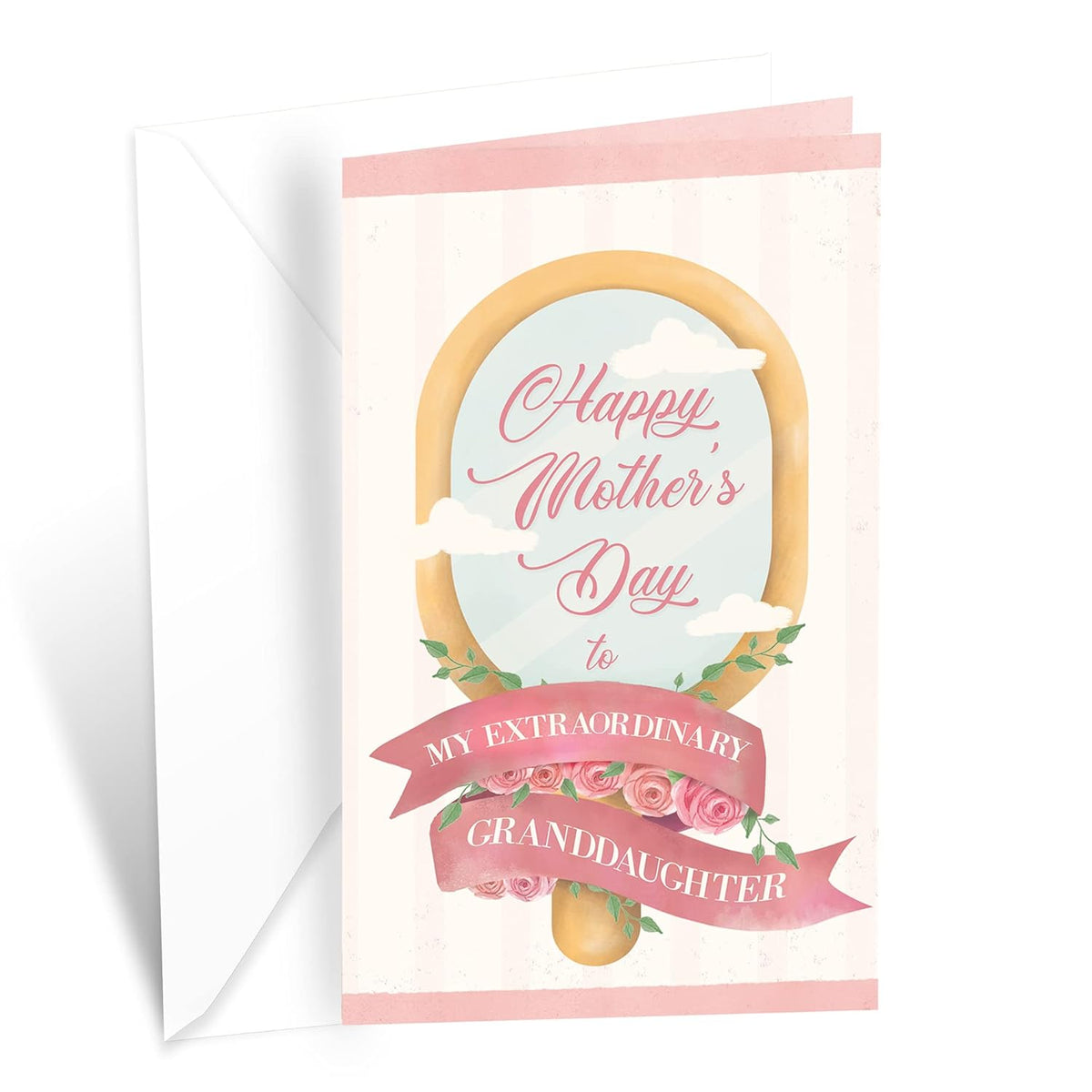 Mother'S Day Card For Granddaughter, Made In America, Eco-Friendly, Thick Card Stock With Premium Envelope 5In X 7.75In, Packaged In Protective Mailer