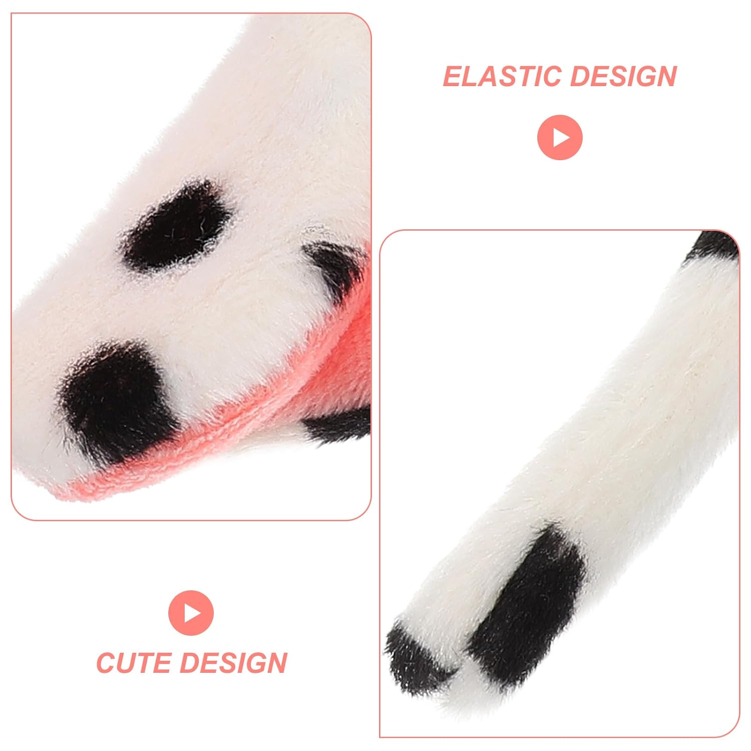 Dog Ears Headband Cartoon Hair Hoop Plush Animal Ear Hair Bands Hair Accessories For Girls Halloween Christmas Cosplay Party Favors Supplies