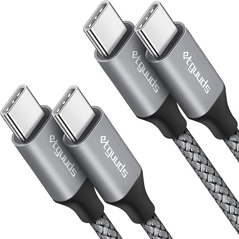 2 Pack 4FT 60W USB C to USB C Cable Fast Charging Cord for iPhone Samsung Pixel