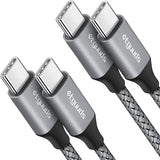 2 Pack 4FT 60W USB C to USB C Cable Fast Charging Cord for iPhone Samsung Pixel
