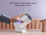 S27 Mini Projector, 1080P Support, WiFi/Bluetooth, 270° Stand, Auto Keystone