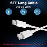 2 Pack 20W USB C Fast Wall Charger with 6FT USB C to USB C Cable for iPhone 17 16 15 iPad