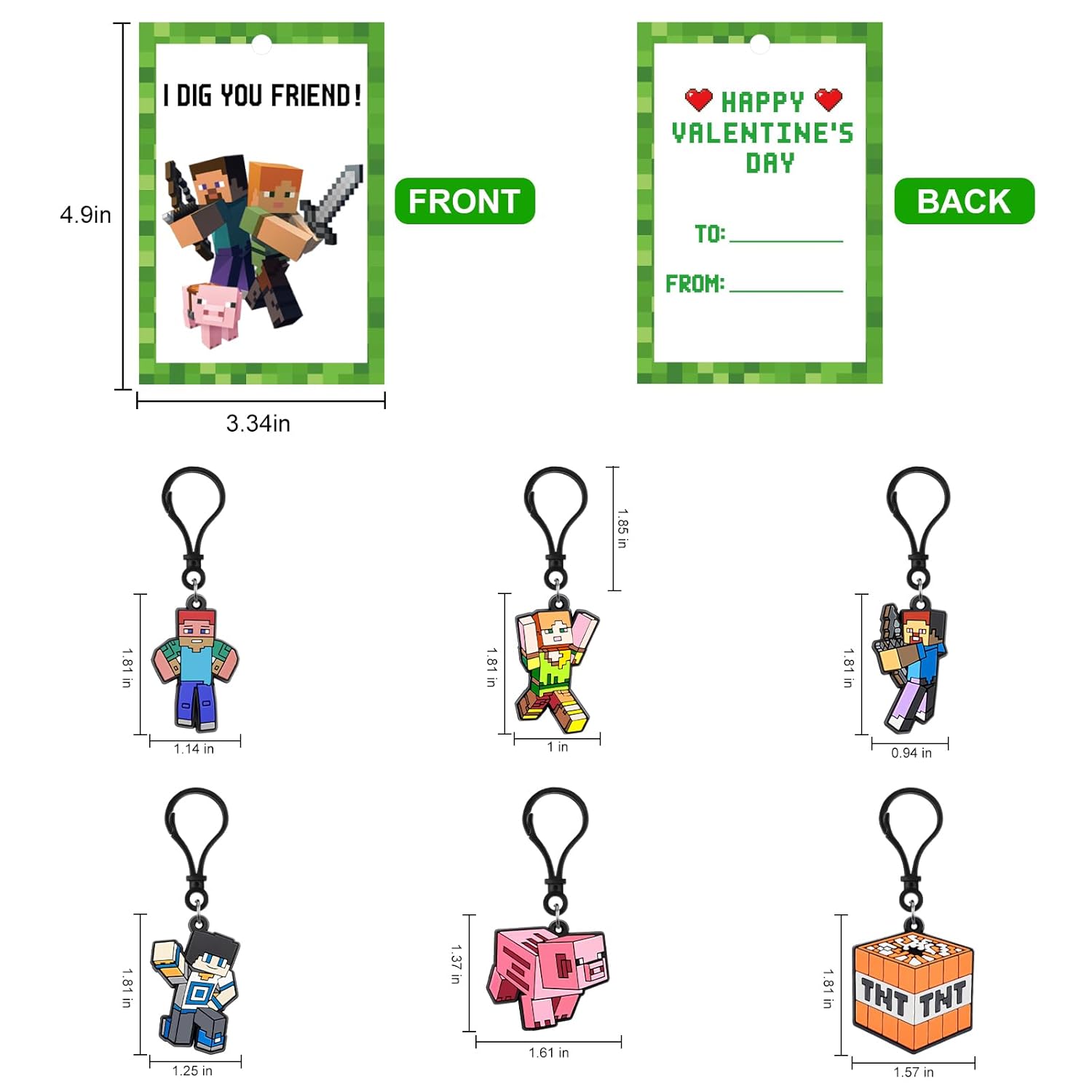 Valentines Day Cards For Kids School 24Pack Valentines Cards With Cute Keychains Valentines Day Gifts For Kids For School Party Favors Boys Girls Calssroom Exchange Game Prizes
