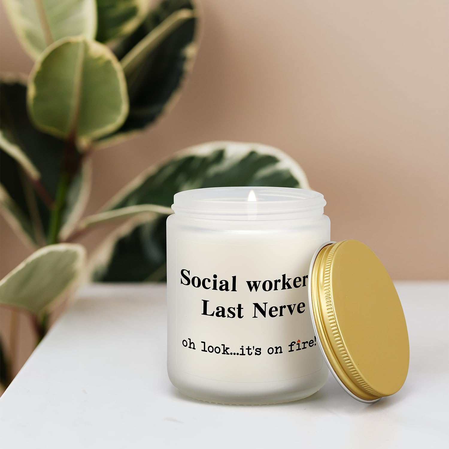 Social Worker Gifts For Women Men, Funny Social Work Month 2025 Gift, Appreciation Gift For Social Worker Birthday Retirement Graduation, Social Worker’S Last Nerve Candle For Lcsw Msw Acws