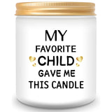 Candle Gifts For Dad Unique Father'S Day Birthday Candles Gifts For Dad From Daughters Son (?My Favorite Child Gave Me This Candle)