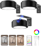3 Pack Rechargeable Magnetic Picture Lights with Remote 3 Color Temps & RGB for Wall Art