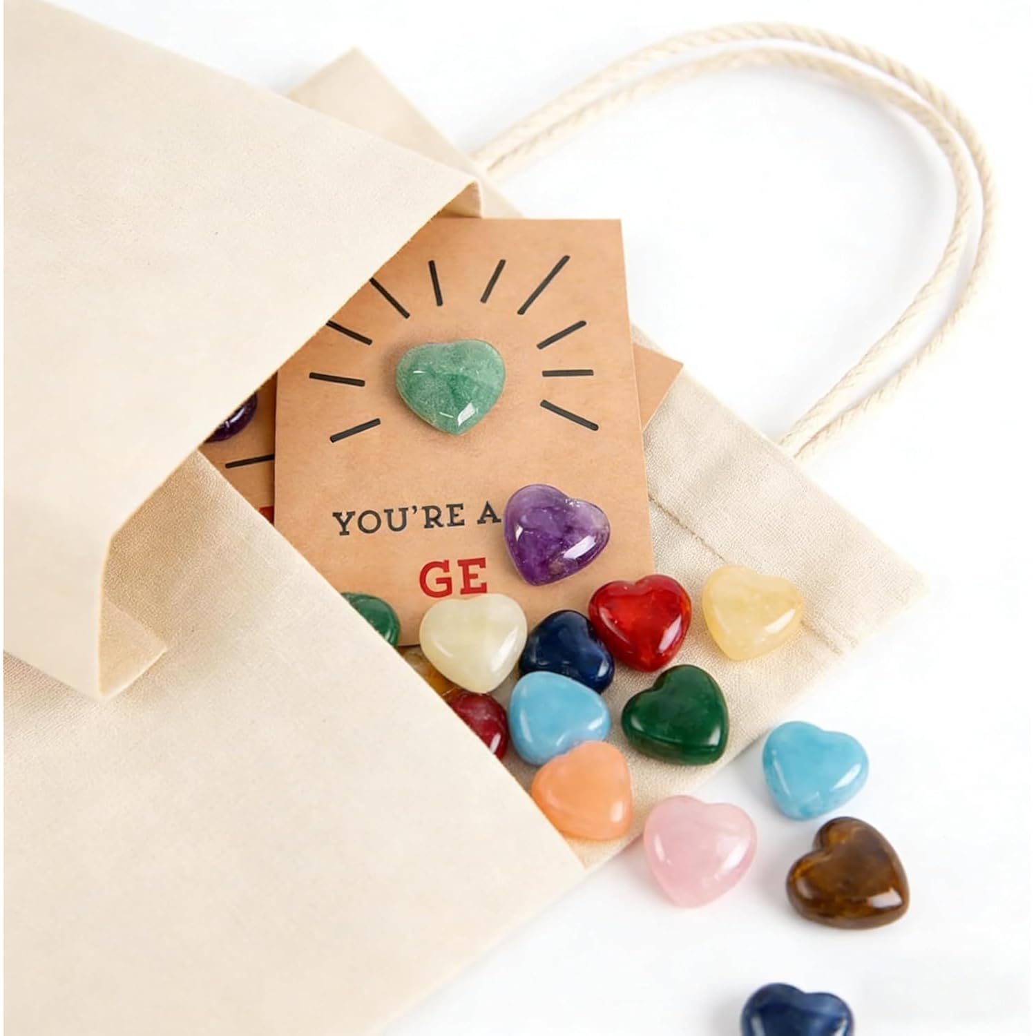 24 Pack Valentines Cards With Heart-Shape Gems - Valentine Crystals Rock Gift Exchange, Funny Valentine Exchange Card For Boys & Girls, Classroom School Party Favor