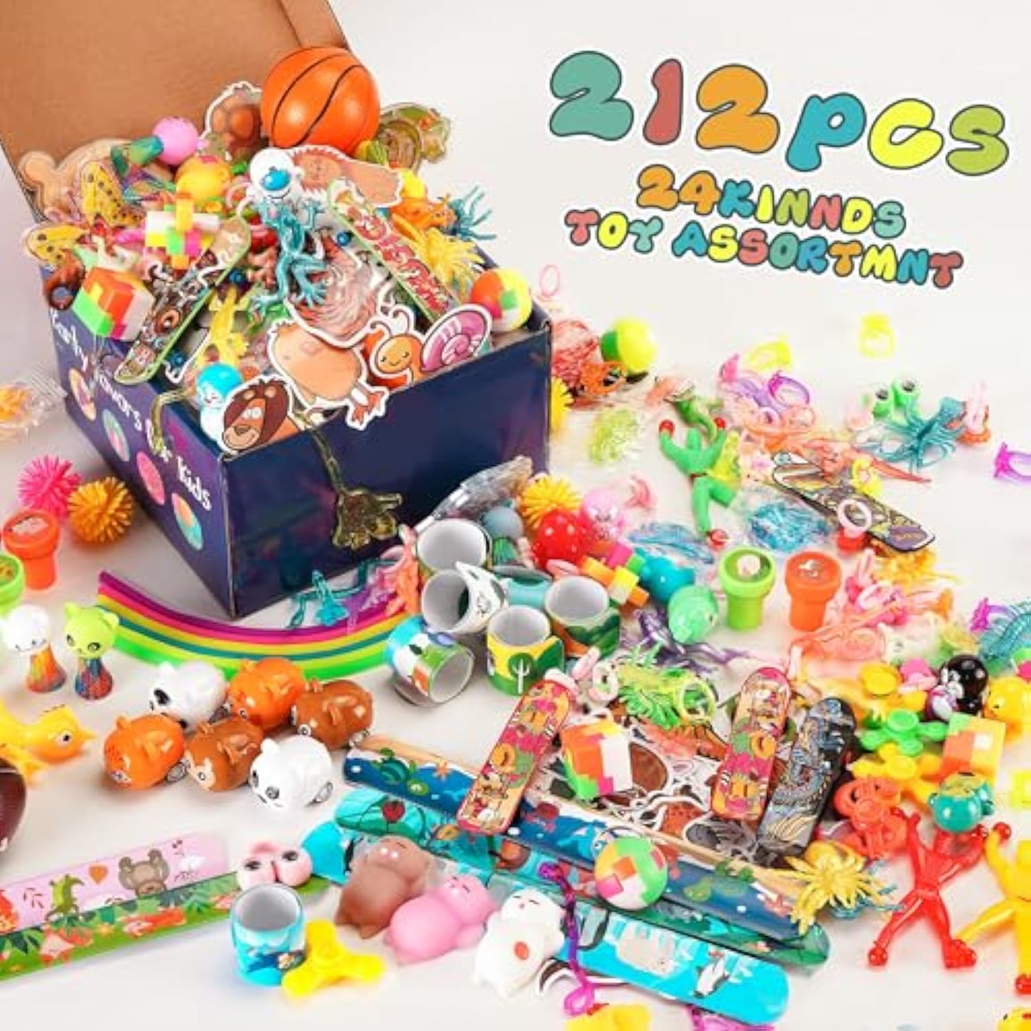 Party Favors For Kids 8-12, Goodie Bags Stuffers, Treasure Chest Prize Box Toys For Classroom Rewards, Birthday Carnival Pinata Fillers Small Bulk Toys For Boys Girls Students School 4-8 3-5