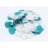 900Pcs Teal Silver White Silk Rose Petals Turquoise Aqua Artificial Flower Petals For Wedding Party Table Confetti Aisle Runner Flower Girl Toss Bridal Shower Hotel Home Vase Decoration