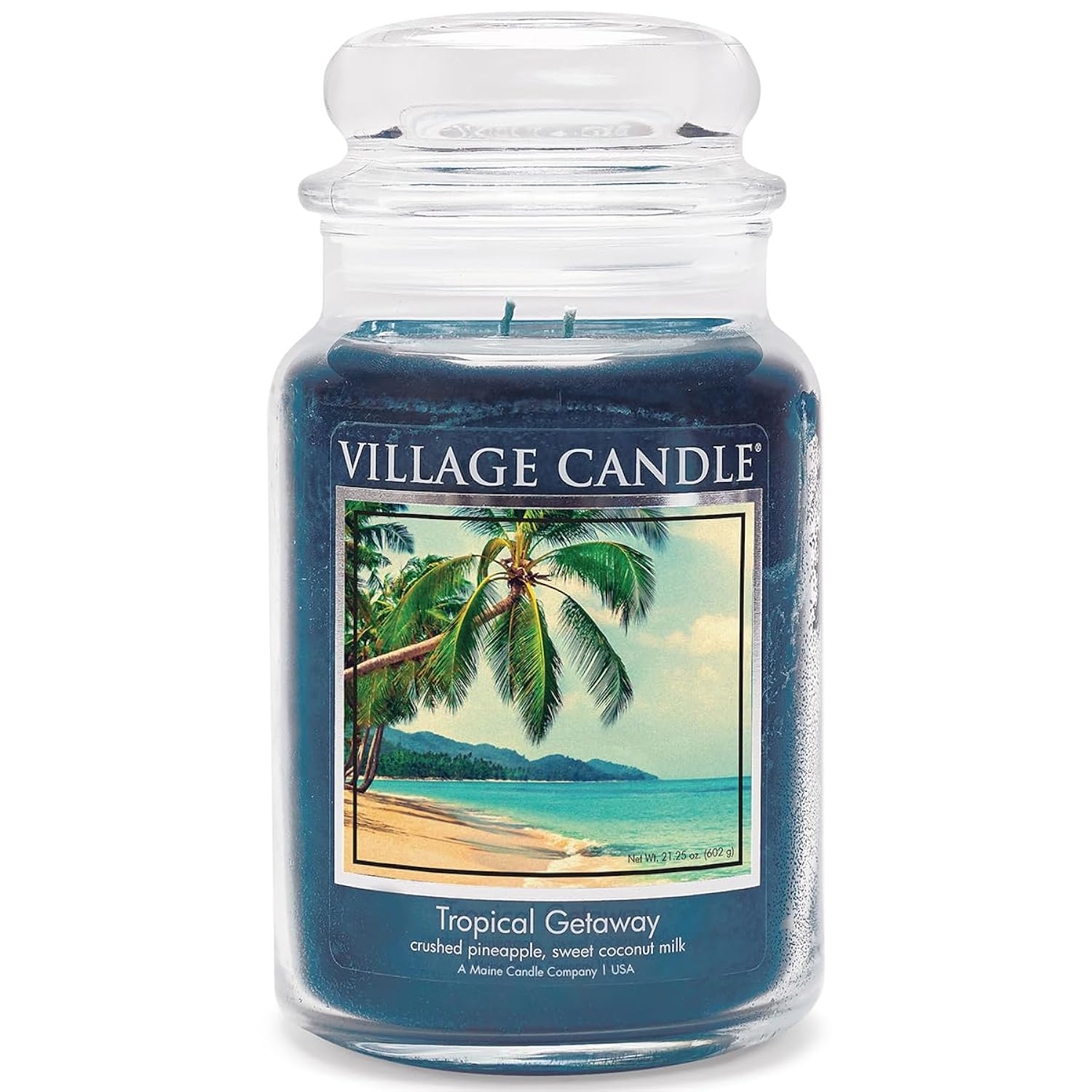 Tropical Getaway, Large Apothecary Jar, Scented Candle, 21.25 Oz.