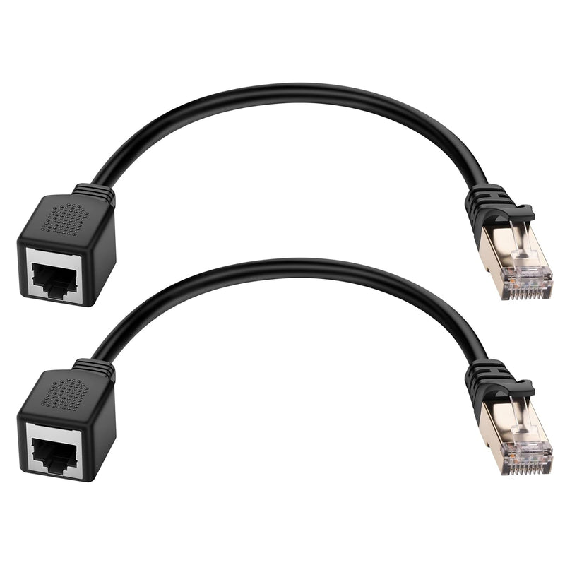 Ethernet Extension Cable 2Pack Ethernet Lan Male To Female Network Cable 10Gbp