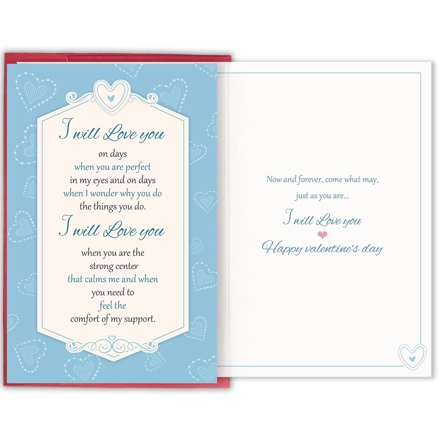 Romantic Valentine'S Day Card For Him Her, Sweet Poem Love Card For Couples, I Will Love You Every Day