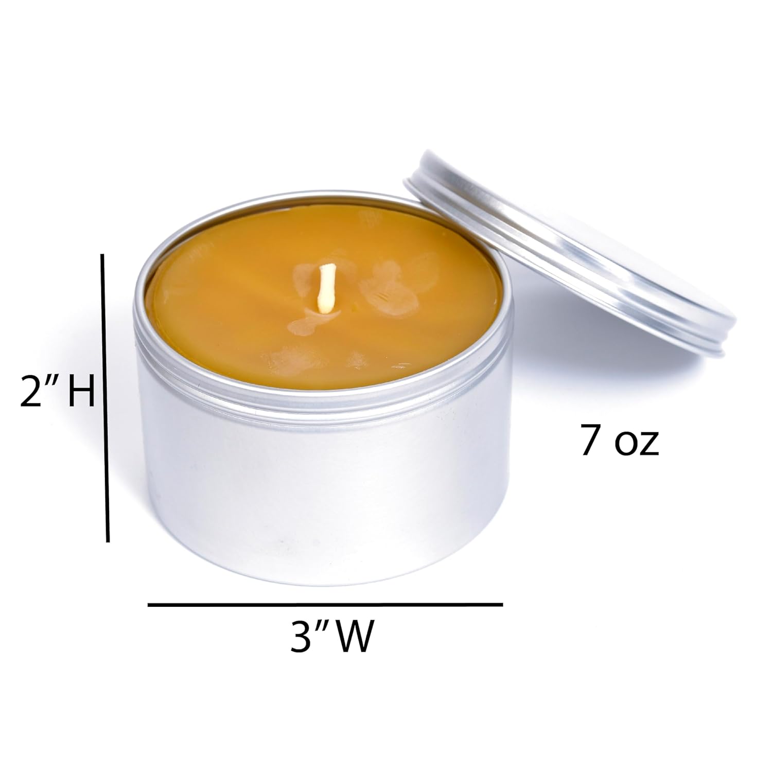 Beethelight Beeswax Jar Candle With Lid - Christmas Tree Themed Aromatherapy Candle - 25 Hours Burn Time - All Natural 100% Pure Beeswax Candle - Handmade Decorative Jar Candle