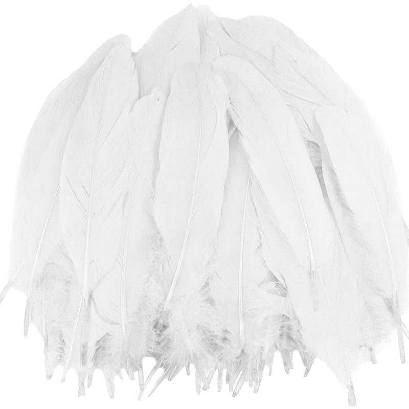 200 Pieces White Feathers For Craft Wedding Home Party Decorations, 6-8 Inches