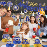 We Appreciate You Decorations, Navy Blue Gold Thank You Decorations Includes We Appreciate You Banner And Employee Appreciation Table Decorations And Hanging Swirls For Pastor Appreciation Decorations