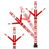 8Ft Inflatable Air Waving Tube Dancer With Blower Set, Blow Up Inflate Santa Clause For Christmas Decorations (Santa-Bri