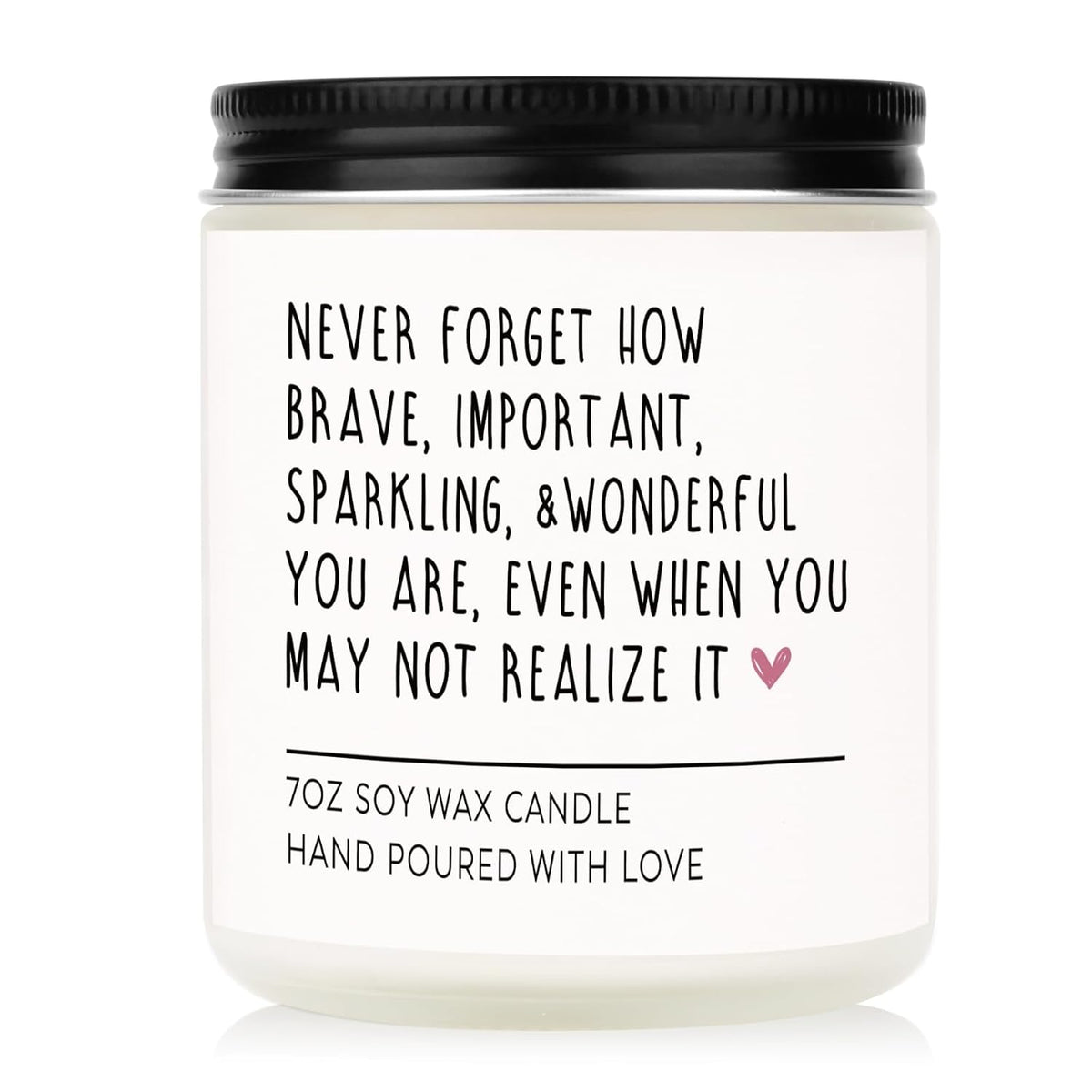 Scented Candles - Inspirational Gifts For Women, Birthday Gifts For Her, Encouragement/Get Well Soon/Cheer Up/Positive Gift For Friends, Coworker, Sister, Natural Soy Candle 7Oz