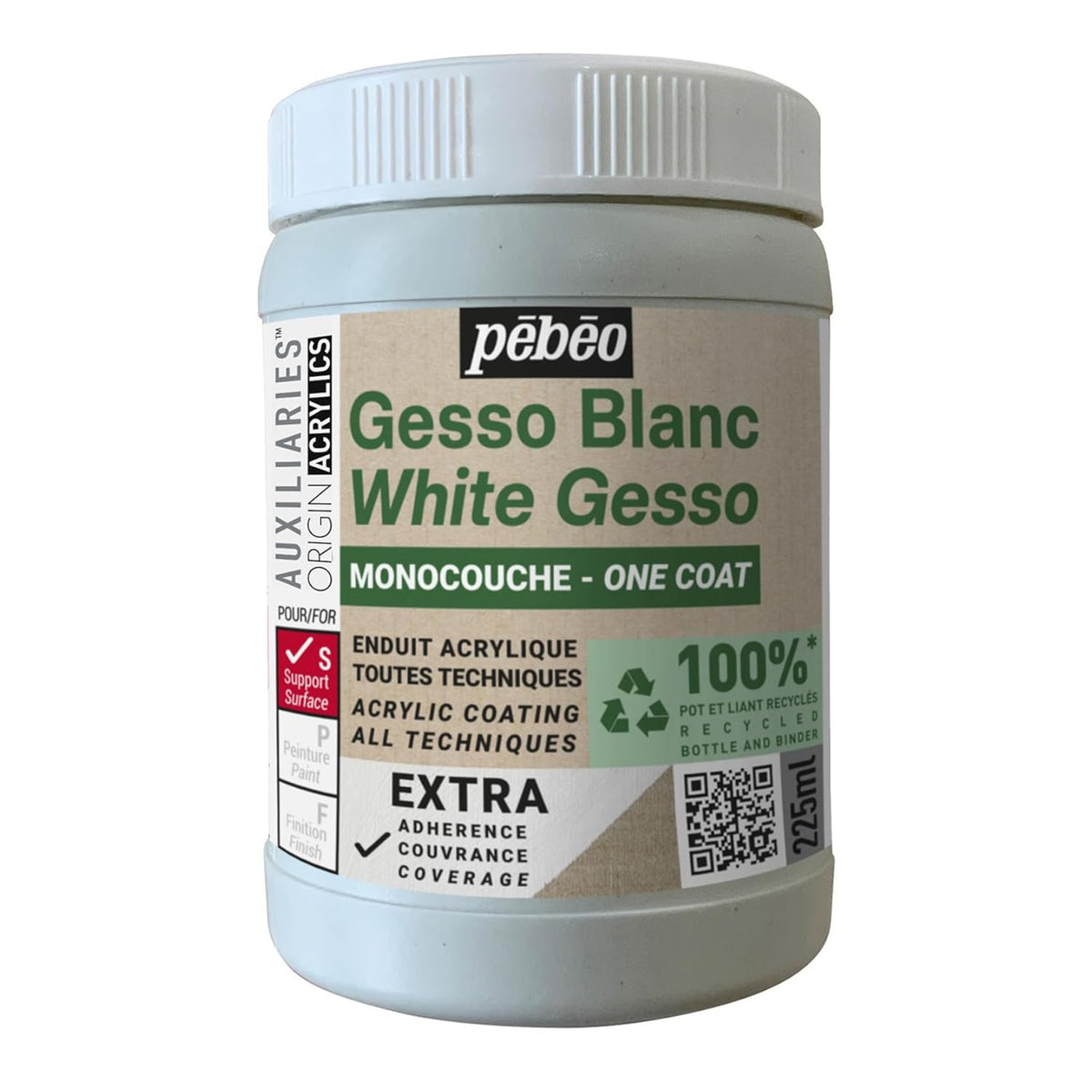 Pébéo Gesso Studio Green Single Coat 225 ml