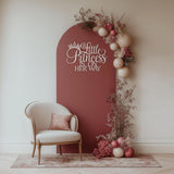 A Little Princess Is On Her Way Sign For Backdrop - Wooden Baby Shower Gender Reveal Wall Decorations Banner Decor With Decoative Tiara Crown Picture