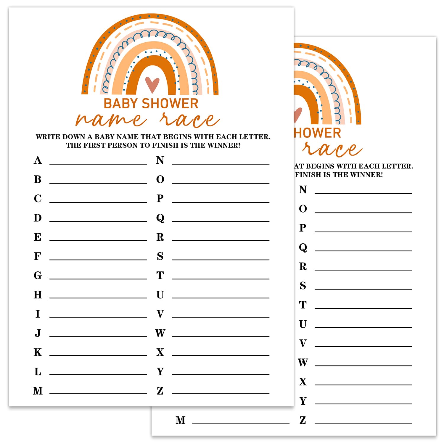 Baby Shower Game, Name Race Baby Shower Game, Fun Games And Activities, Gender Reveal Party Supplies, Baby Shower Decorations, Baby Shower Party Games Supplies & Activities