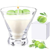 Martini Candle Gift For Women Dirty Martini Soy Wax Cocktail Olive Juice Scented Candle In Glass Cute Funny Gifts For Mother'S Day Birthday Home Housewarming Decor