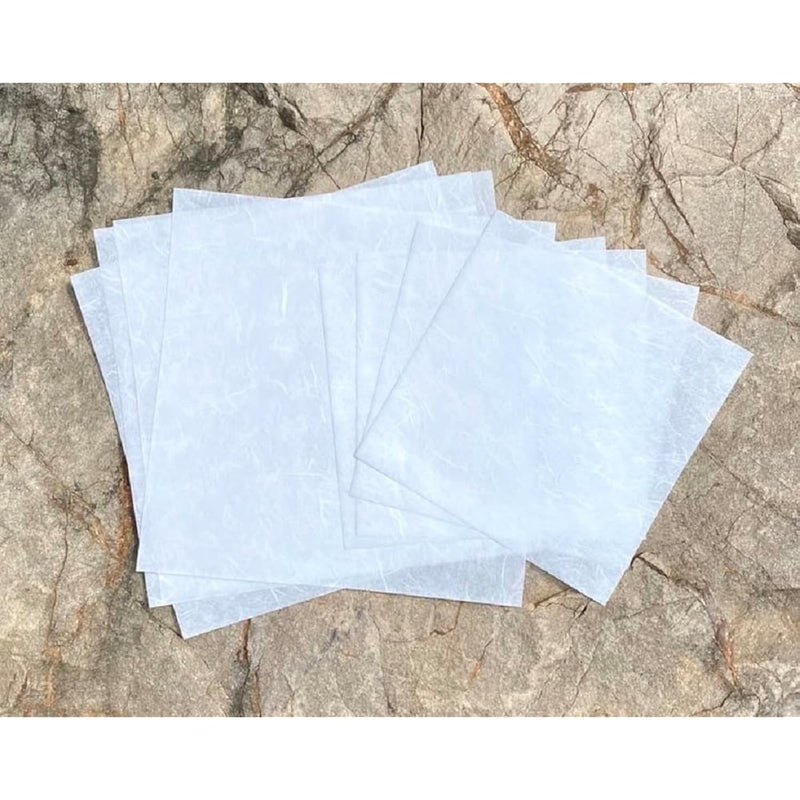 Natural Fiber Mulberry Tree Mulberry Paper Sheets 8 X 8 Inches 50 Sheets Squar