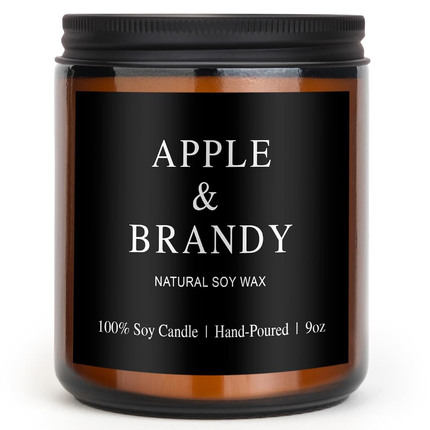 Scented Candles For Men - Apple Brandy Barrel Scent | 50Hr Burn Soy Wax In Brown Glass - Man Cave Gifts, Birthday For Him, Father'S Day Gift (9Oz)