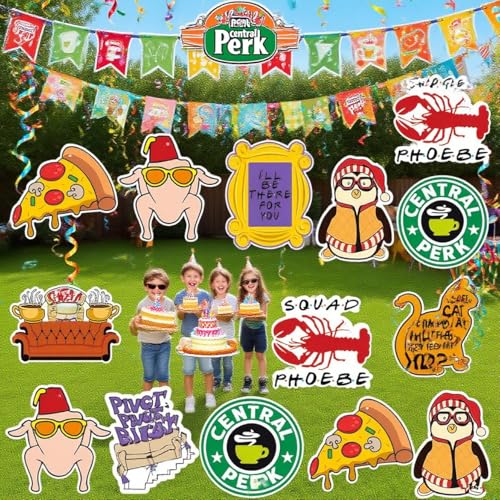 24PCS Friends Birthday Party Supplier Hanging Swirls, Colorful Friend Party Decorations Streamers