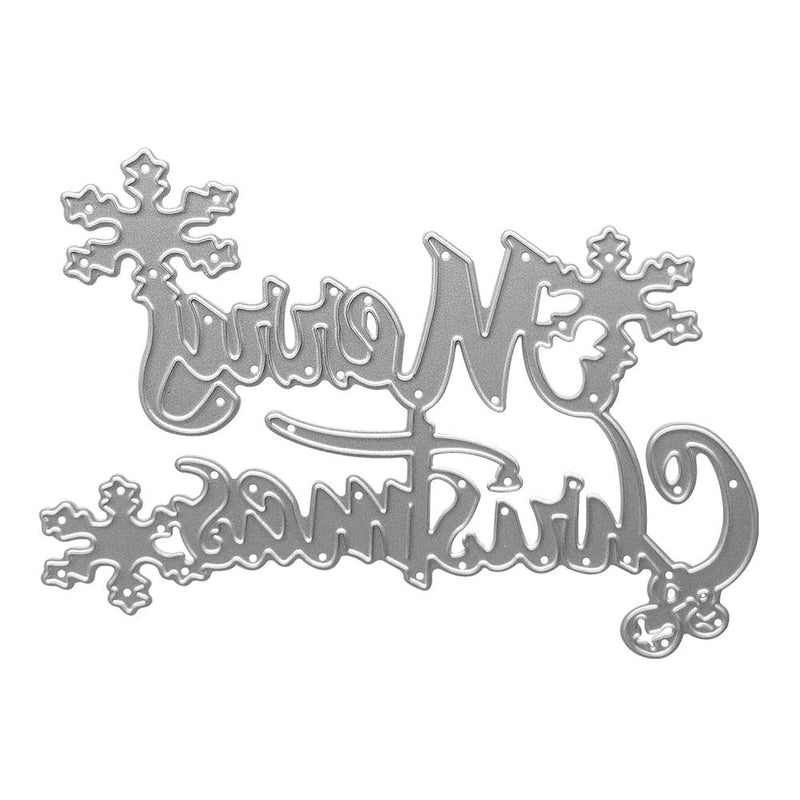 Metal Merry Christmas With Snowflake Cutting Dies,Merry Christmas Word