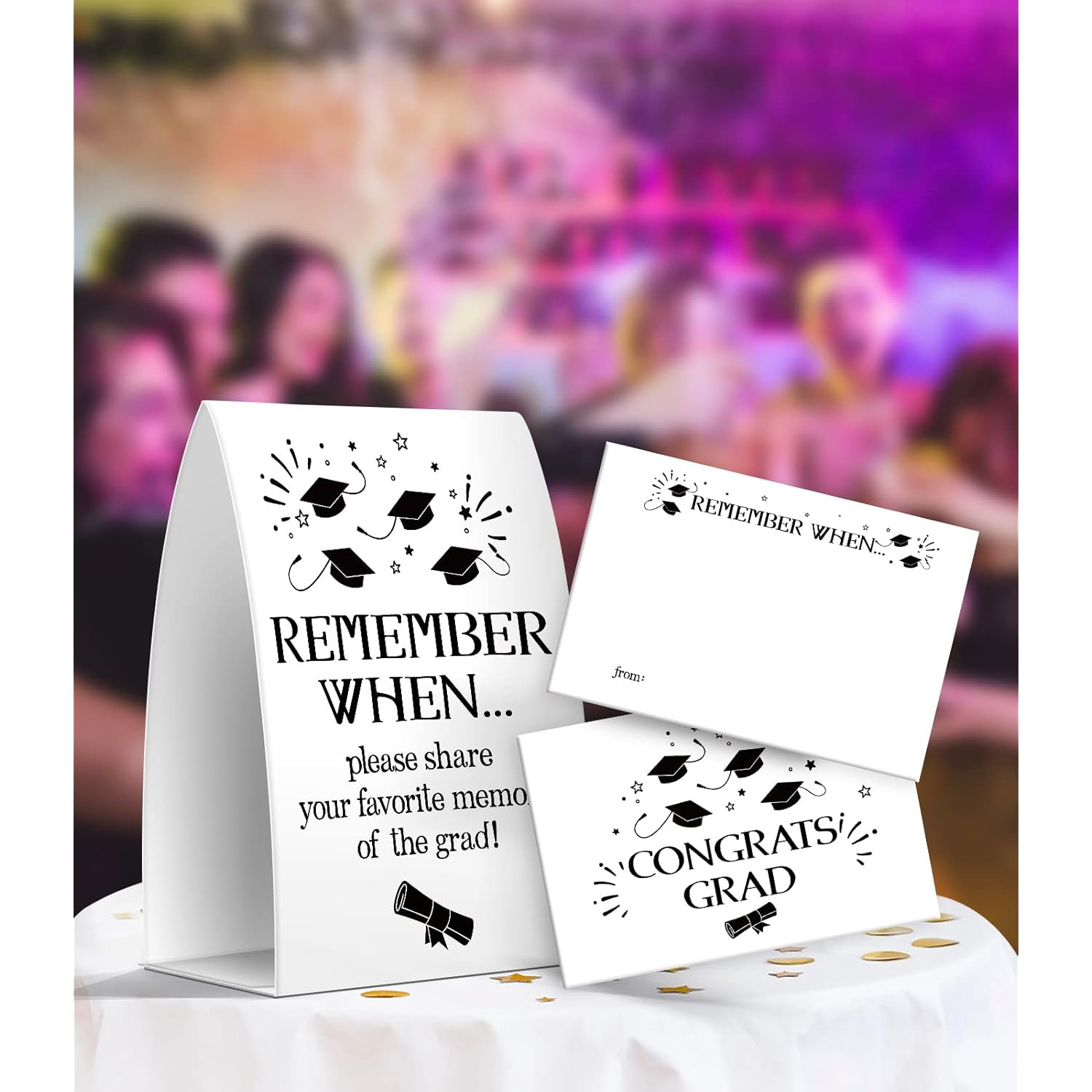 Graduation Share A Memory Cards - Pack Of 1 Sign And 50 Memory Cards, Graduation Party Supplies 2026(006)