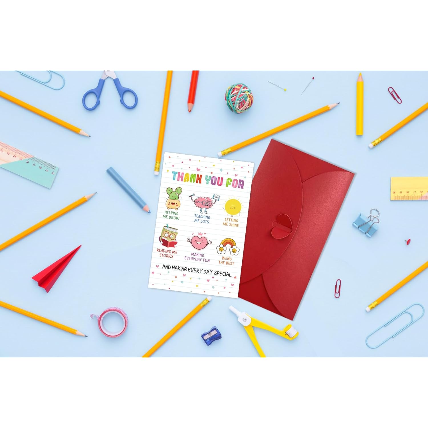 Thank You Teacher Card Teacher Appreciation Gifts Card Appreciation Greeting Card For Teachers With Envelopes Thank You For Helping Me Grow Cards Teachers Appreciations Day Gift