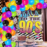 90S 80S 70S 60S 50S Themed Party Decorations Balloons Garland, 115Pcs