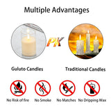 Flickering Flameless Candles, Battery Operated Candles With 3D Wick, Last 1000+ Hours Led Candle With Remote And Timer, Rechargeable Candle Real Wax White Glass, Home Decor 3" X 5"