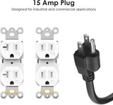 Heavy Duty Metal Surge Protector Power Strip 8 Outlets 12AWG 6FT Extension Cord 4800J Black