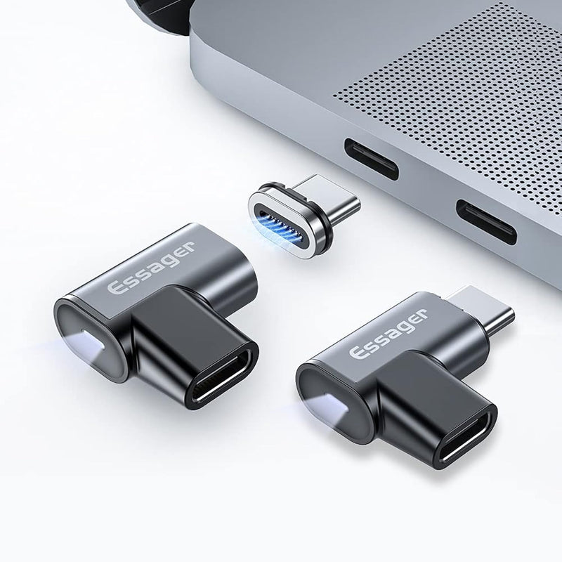 Usb C Magnetic Adapter 2Pack 24Pins, Type C Magnetic Connector Support Usb Pd