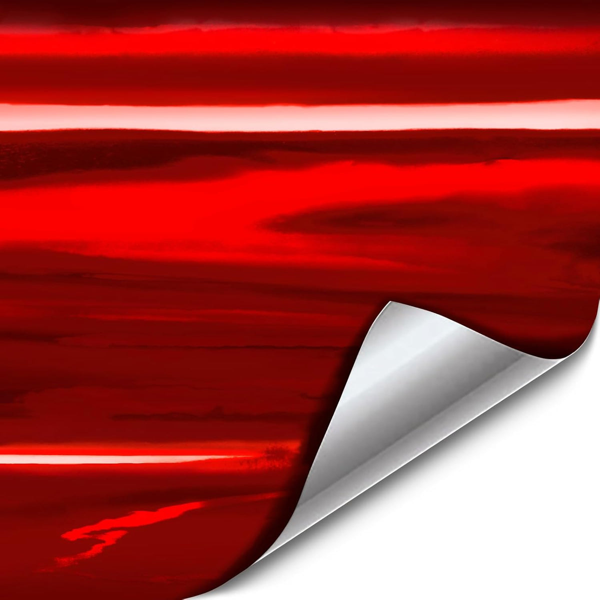 Holographic Chrome Red Vinyl Wrap Diy Air-Release Adhesive Film 1Ft X 5Ft