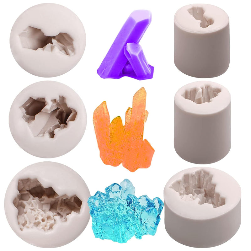 Crystal Silicone Resin Molds, Crystal Cluster Quartz Resin Craft Molds For Cak