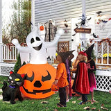 5 FT Halloween Inflatables Outdoor Ghost Pumpkin Black Cat Decor